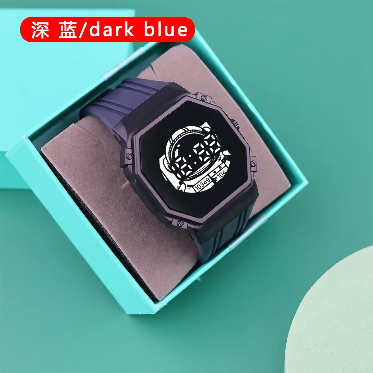 Matcha Green Astronaut Digital Watch for Youth - Image 2