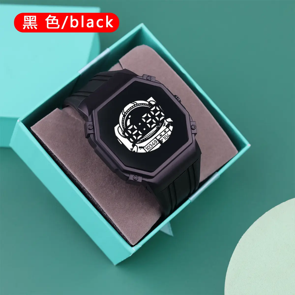 Matcha Green Astronaut Digital Watch for Youth - Image 4