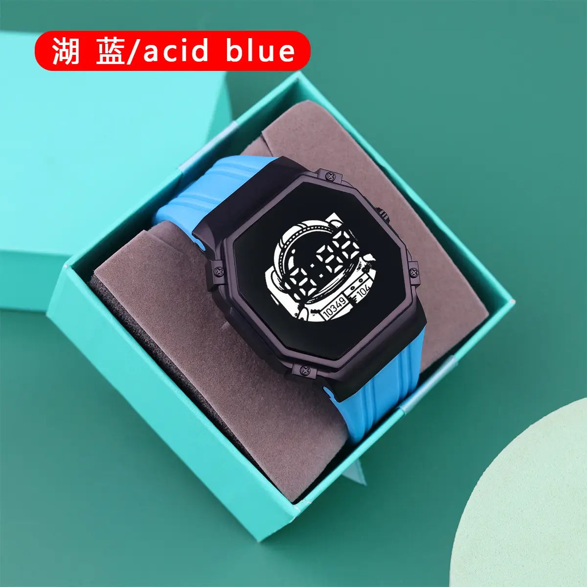 Matcha Green Astronaut Digital Watch for Youth - Image 5