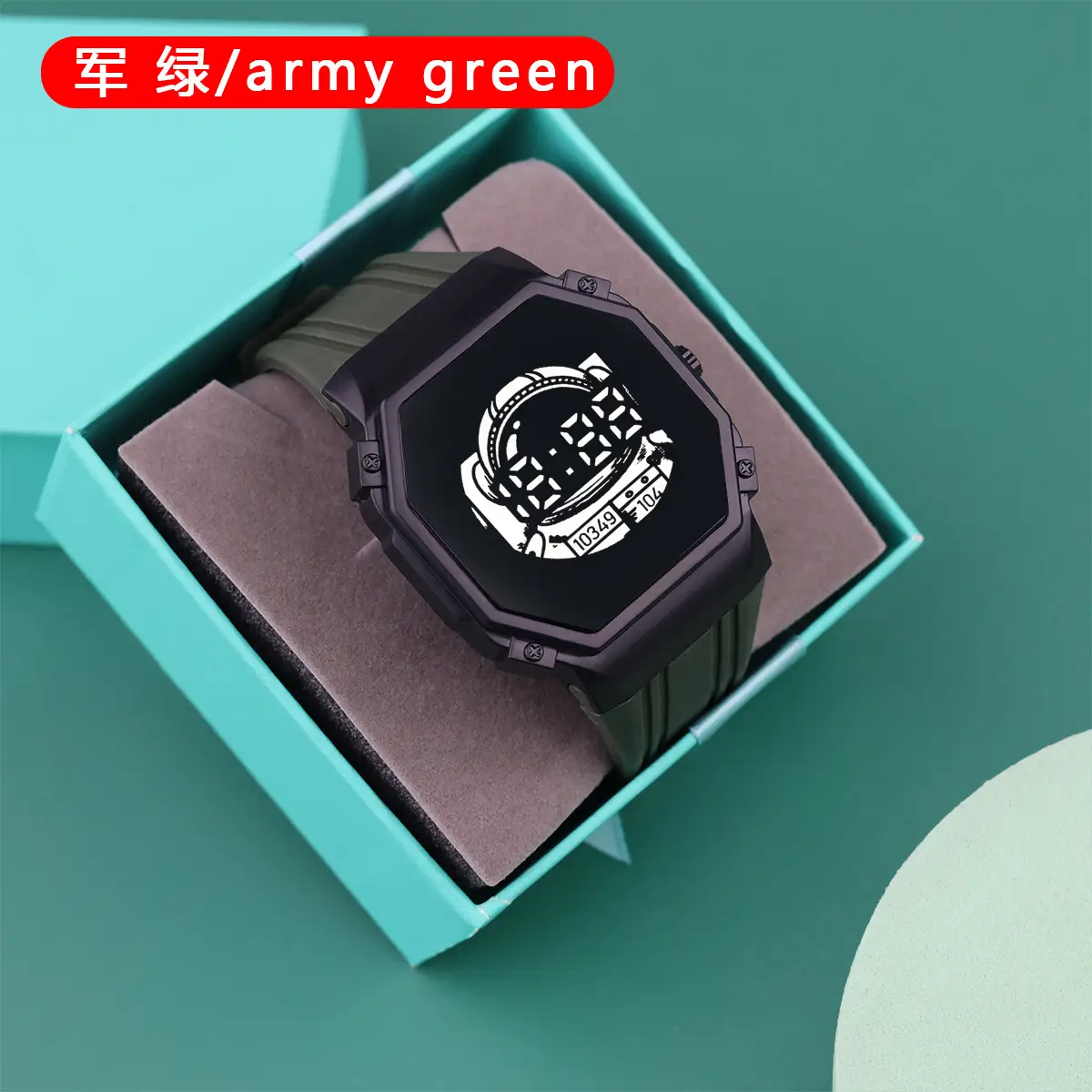 Matcha Green Astronaut Digital Watch for Youth - Image 6