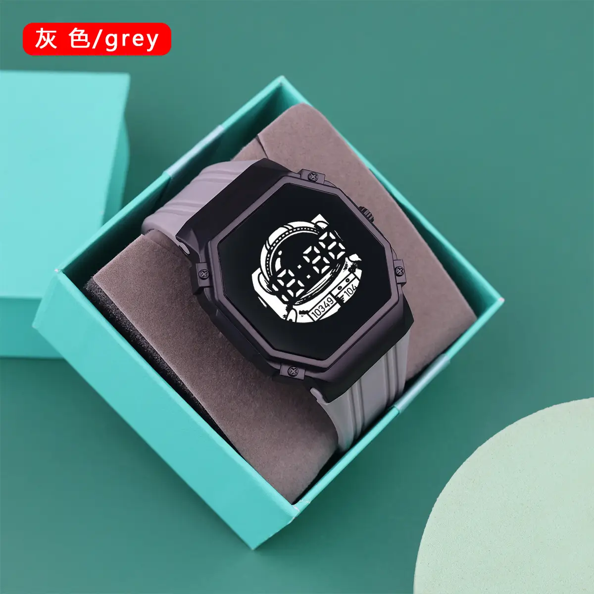 Matcha Green Astronaut Digital Watch for Youth - Image 8