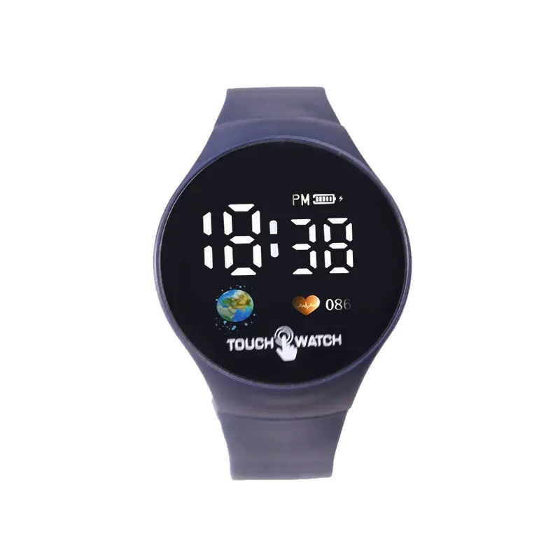 Touch Screen Couple Electronic Watch with Earth Design - Image 3