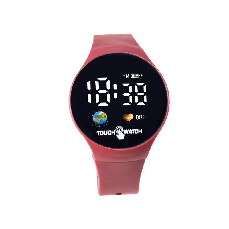 Touch Screen Couple Electronic Watch with Earth Design - Image 4