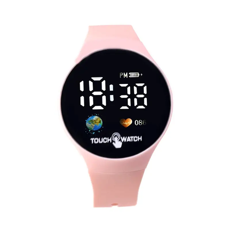 Touch Screen Couple Electronic Watch with Earth Design - Image 5