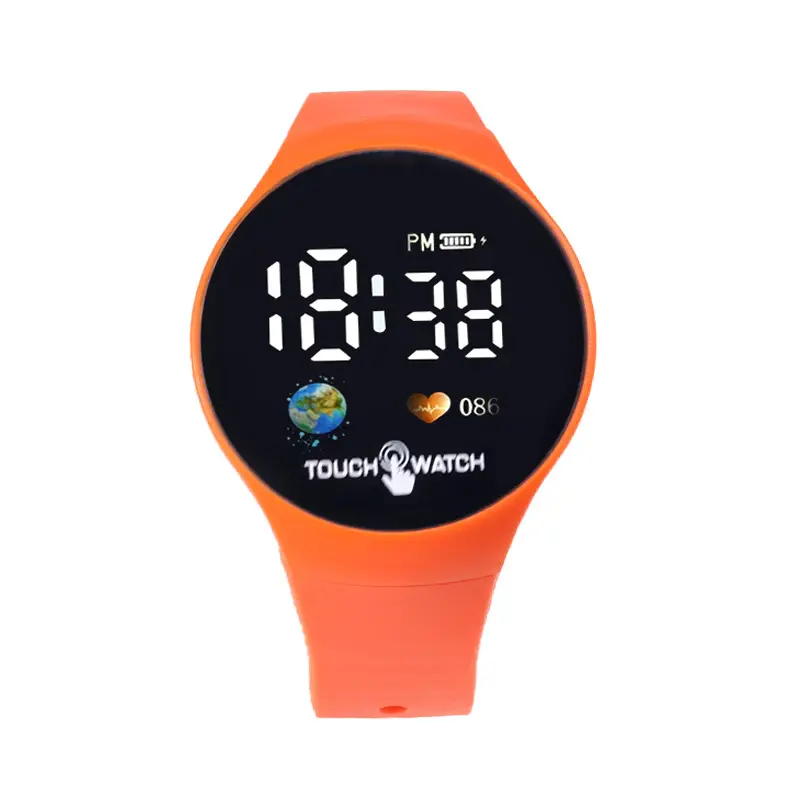 Touch Screen Couple Electronic Watch with Earth Design - Image 6