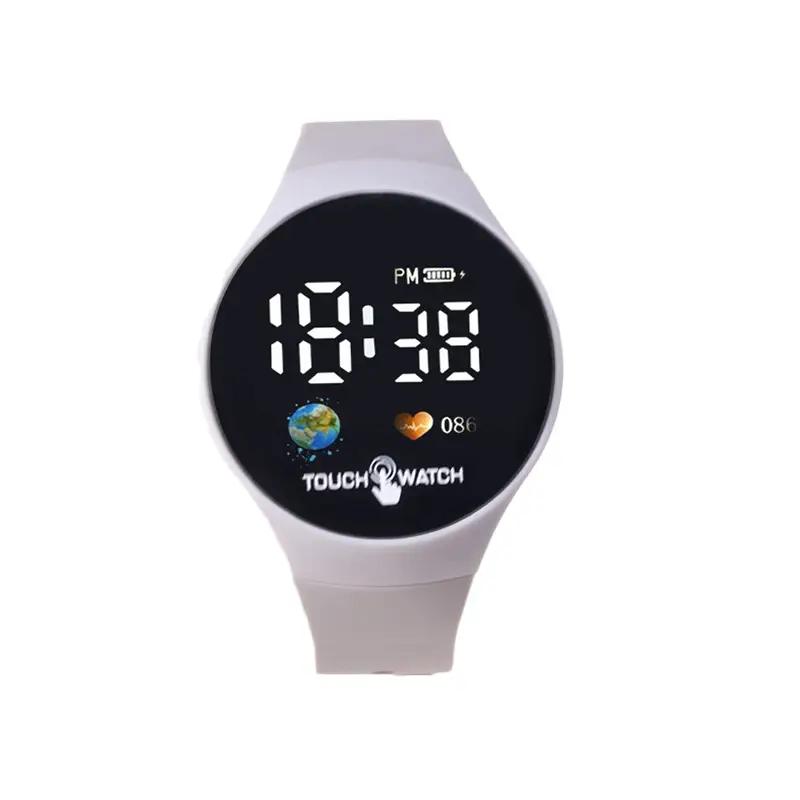 Touch Screen Couple Electronic Watch with Earth Design - Image 7
