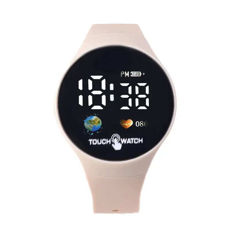 Touch Screen Couple Electronic Watch with Earth Design - Image 8
