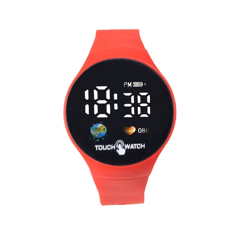 Touch Screen Couple Electronic Watch with Earth Design - Image 9
