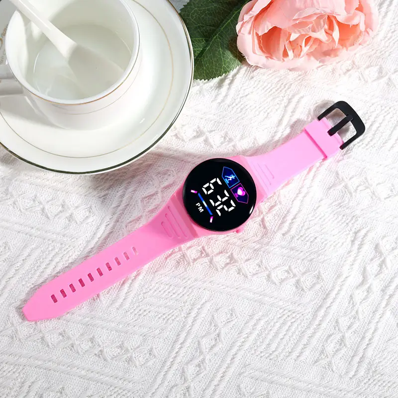 Pink Digital Watch for Girls with LED Display - Image 3