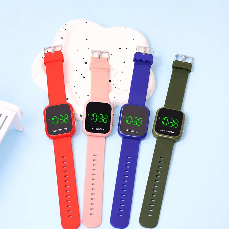 Digital Watch Black LED Luminous Student Casual Wear — feature 1