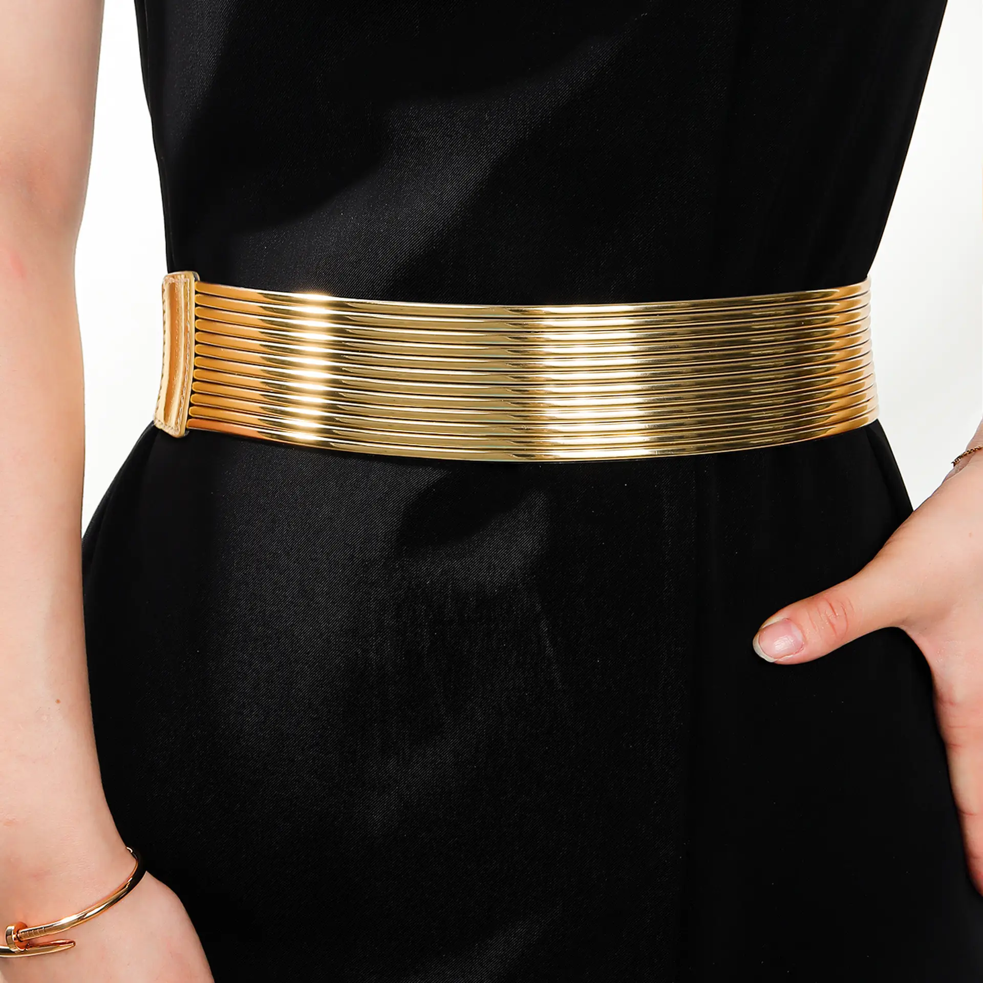 Gold Long Girdle Belt for Women's Casual Wear — feature 5