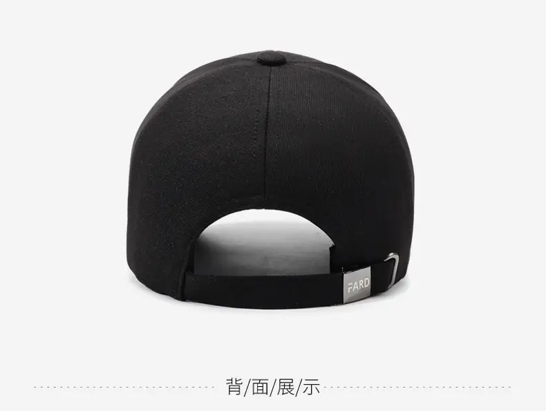 Men's Black Korean Style Baseball Cap Middle Age Travel Sun Hat — feature 12