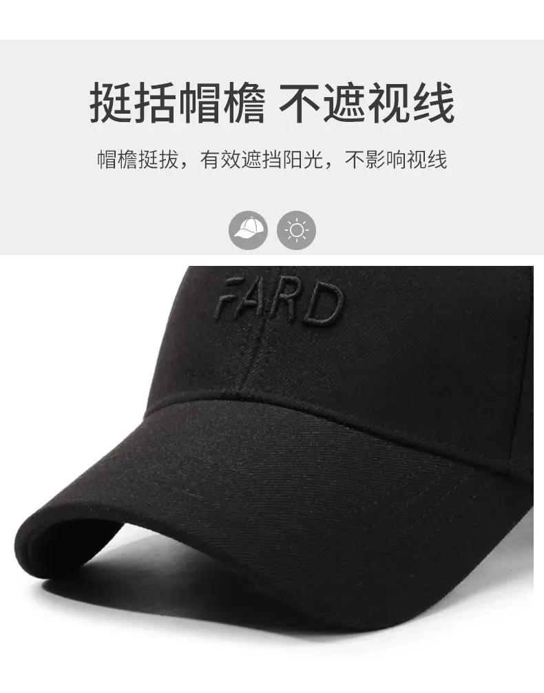 Men's Black Korean Style Baseball Cap Middle Age Travel Sun Hat — feature 2