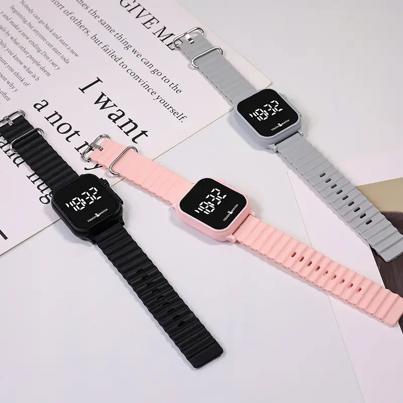 White Square Touch Screen Student Party Watch - Image 7