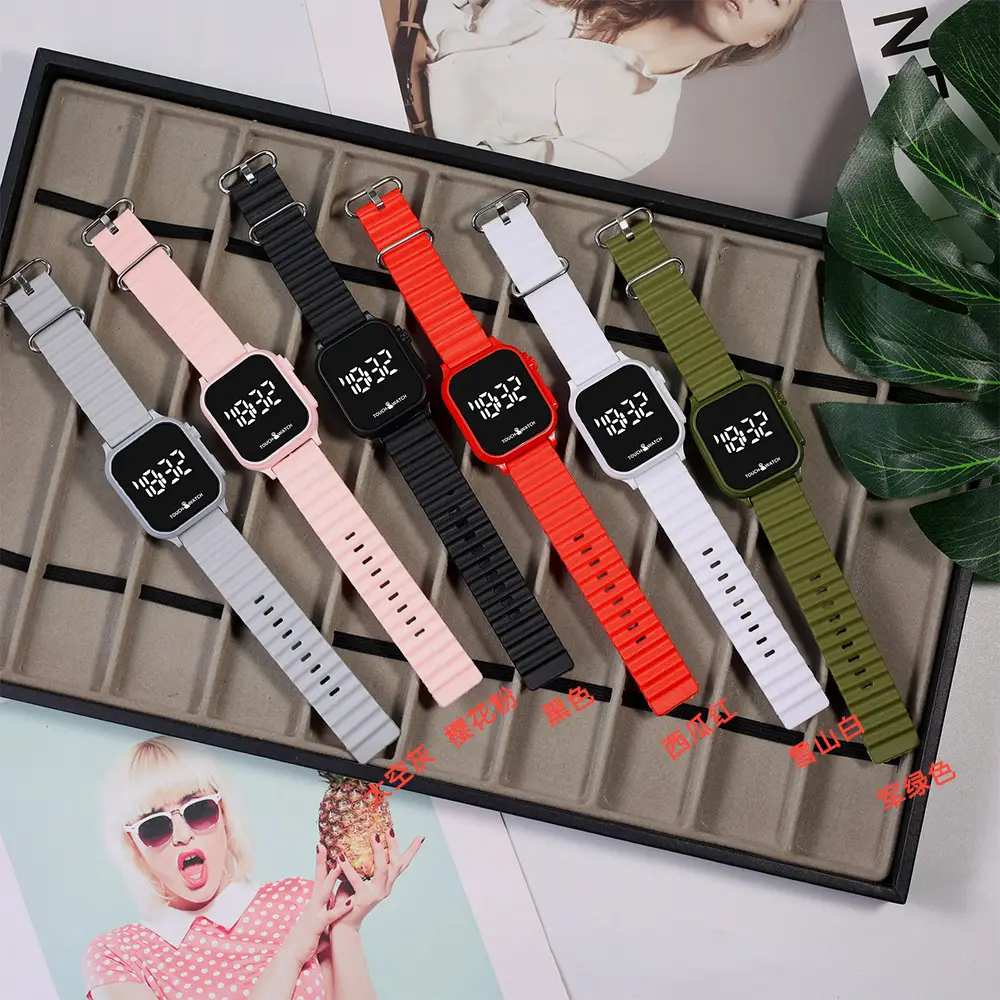 White Square Touch Screen Student Party Watch - Image 8