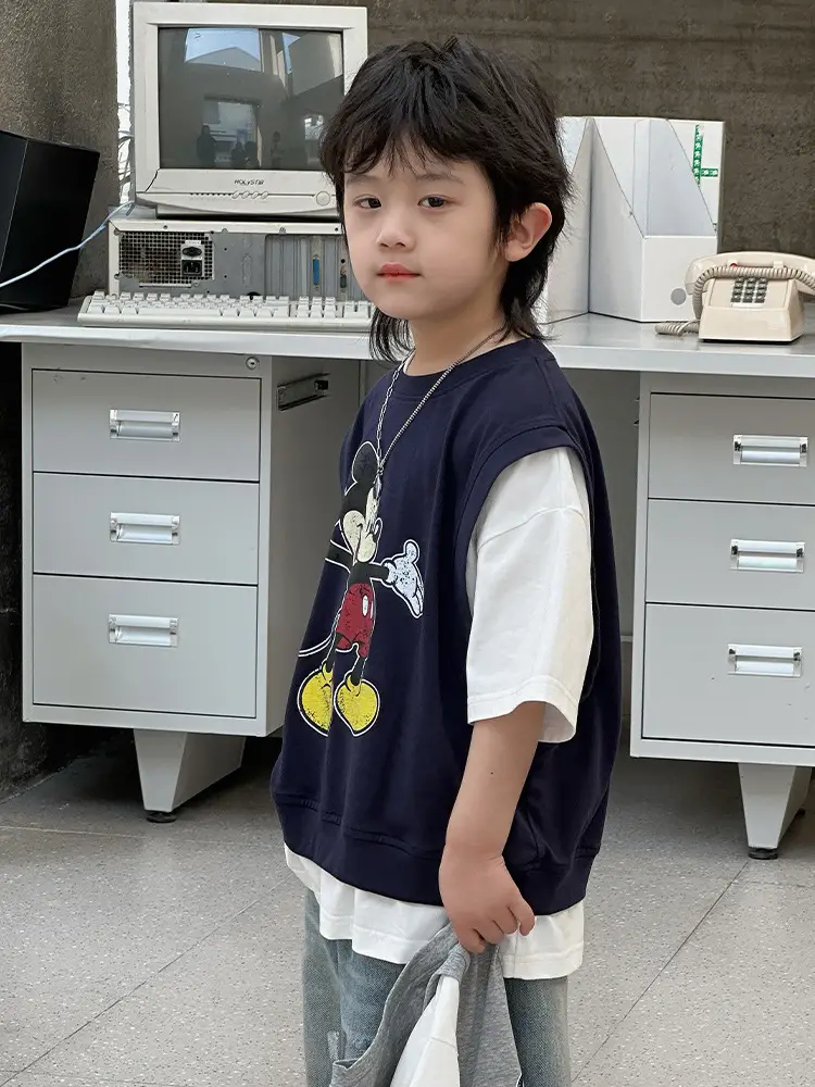 Kids Mickey Mouse T-Shirt Half Sleeve Cotton Summer
