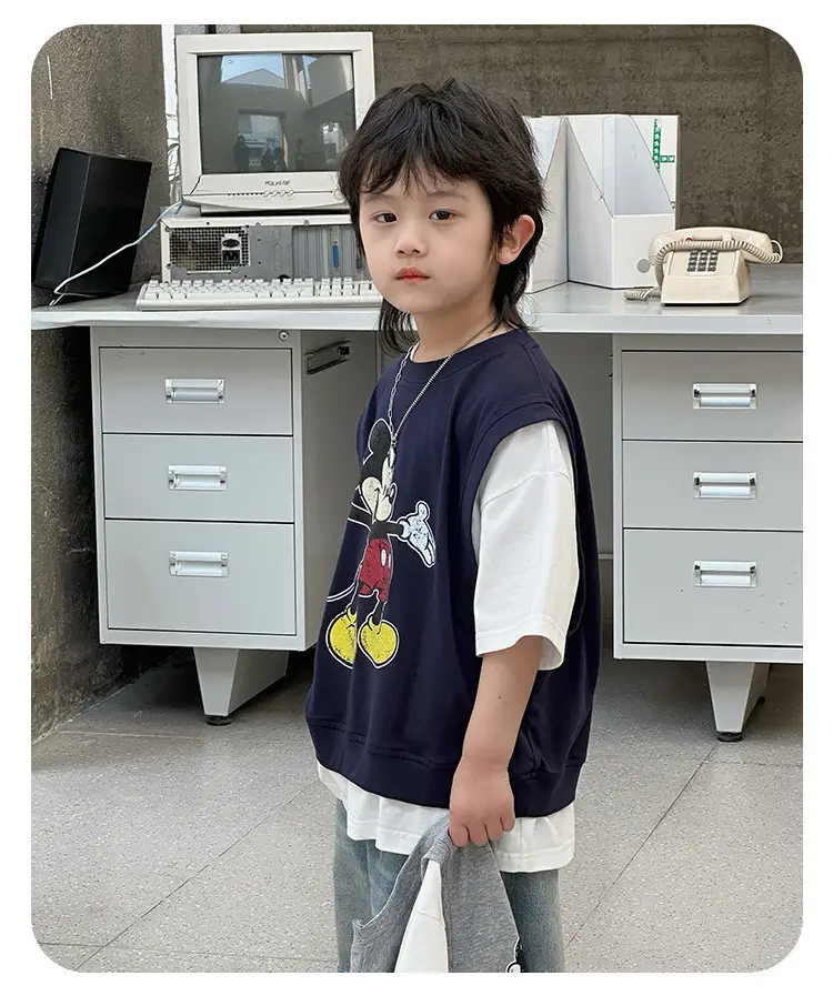 Kids Mickey Mouse T-Shirt Half Sleeve Cotton Summer — feature 11