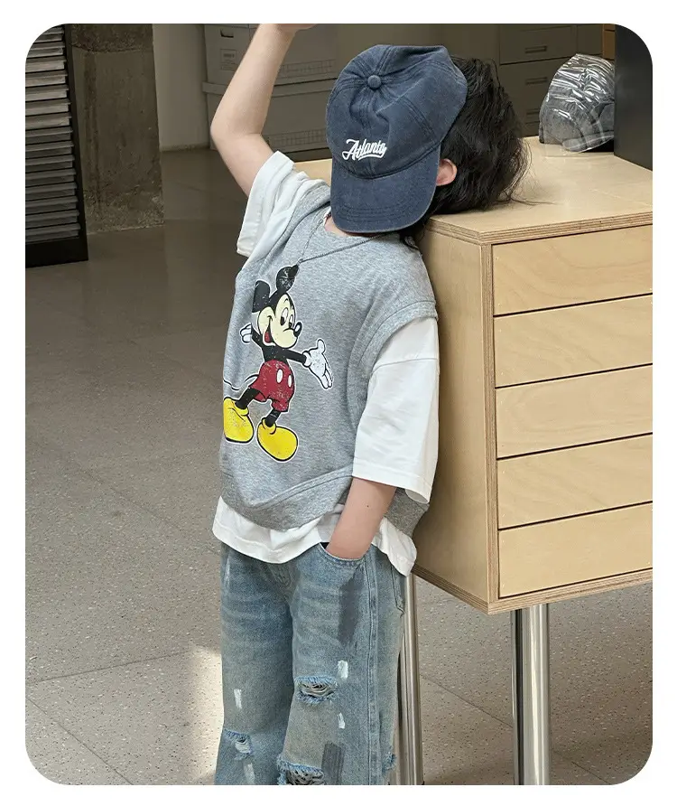 Kids Mickey Mouse T-Shirt Half Sleeve Cotton Summer — feature 14