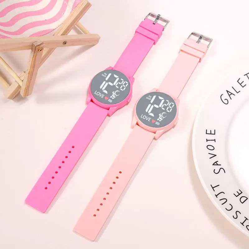 Pink & White Digital Watch for Teens Middle School — feature 2