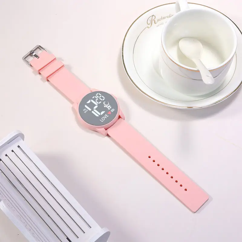 Pink & White Digital Watch for Teens Middle School - Image 5