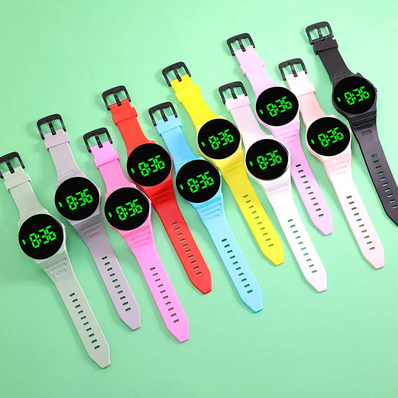 Red Touch Screen Electronic Watch for Students — feature 1