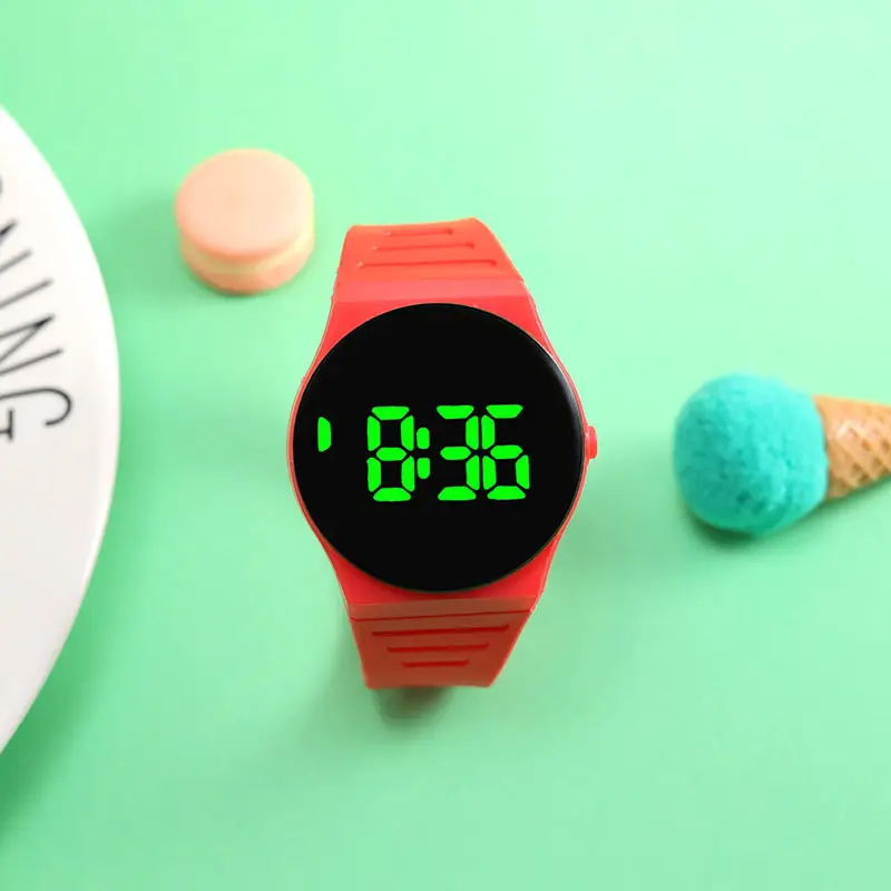 Red Touch Screen Electronic Watch for Students