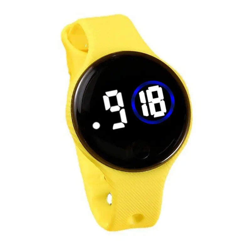 Korean Student Round Led Digital Watch Youth Waterproof Touch Screen - Image 13