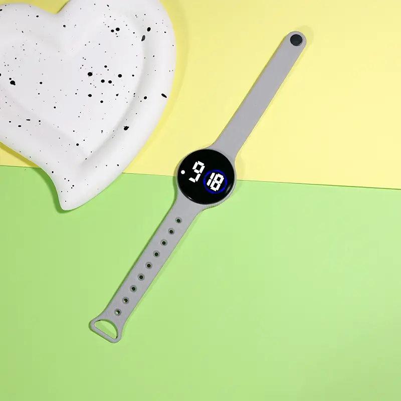Korean Student Round Led Digital Watch Youth Waterproof Touch Screen - Image 7