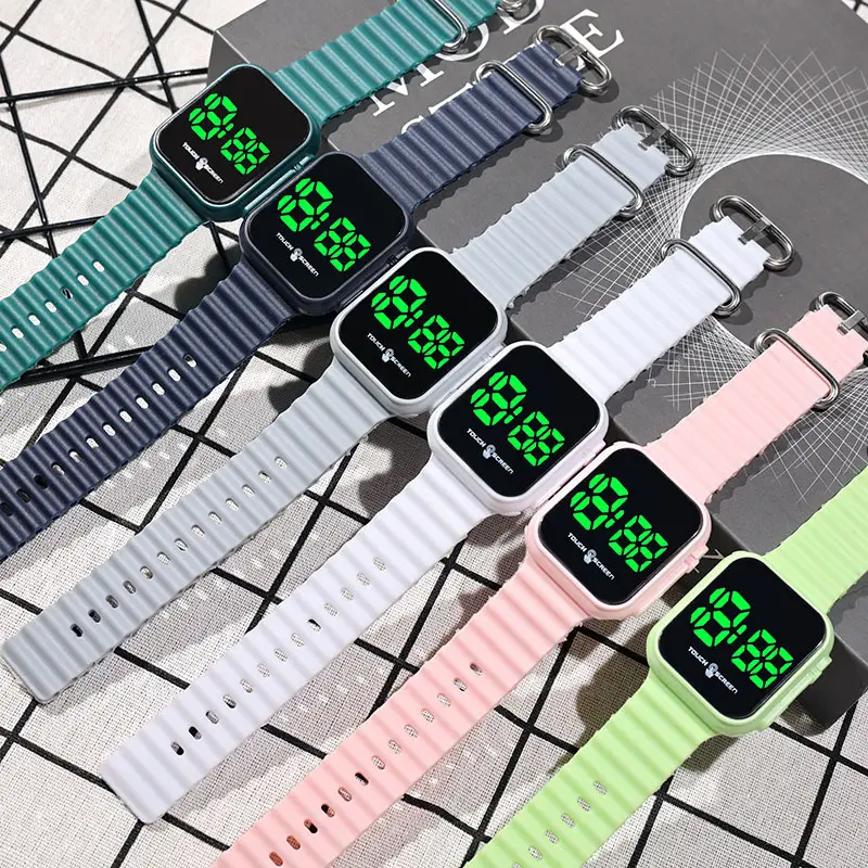 Green Touch Screen Digital Watch for Men Women — feature 1