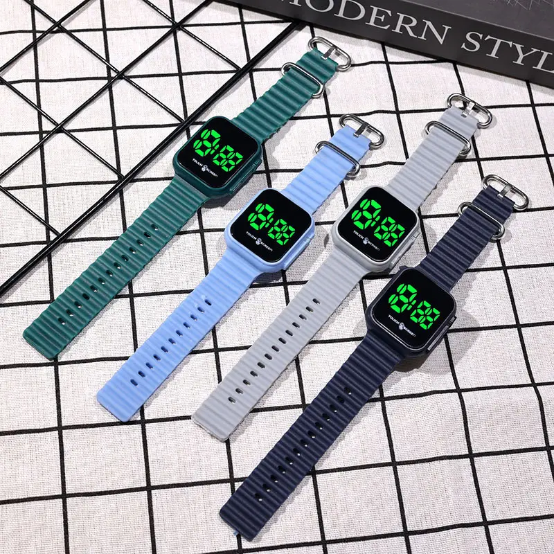 Green Touch Screen Digital Watch for Men Women — feature 3