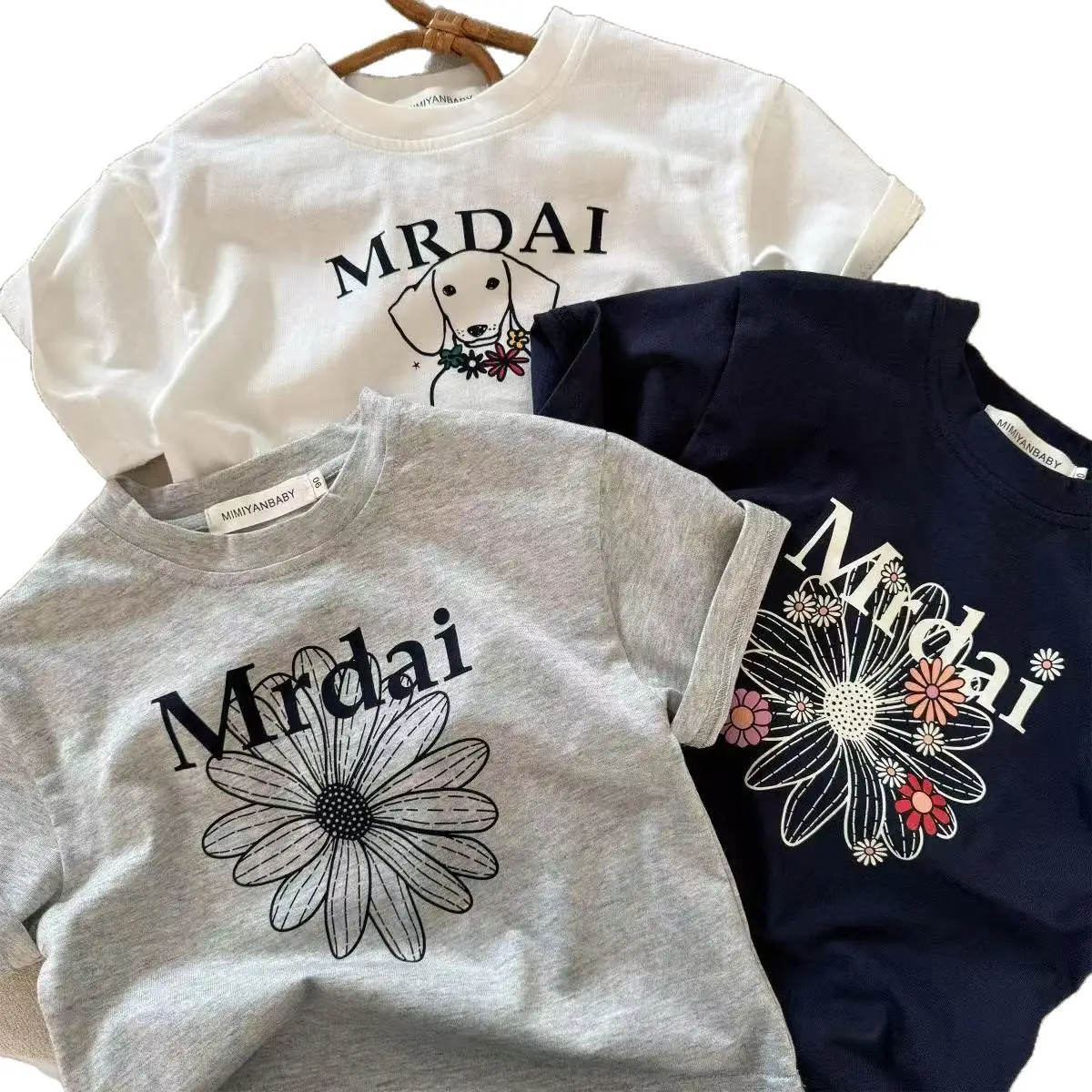 Kids T-Shirt Set Mirdai Floral Print Cotton Summer - Image 8