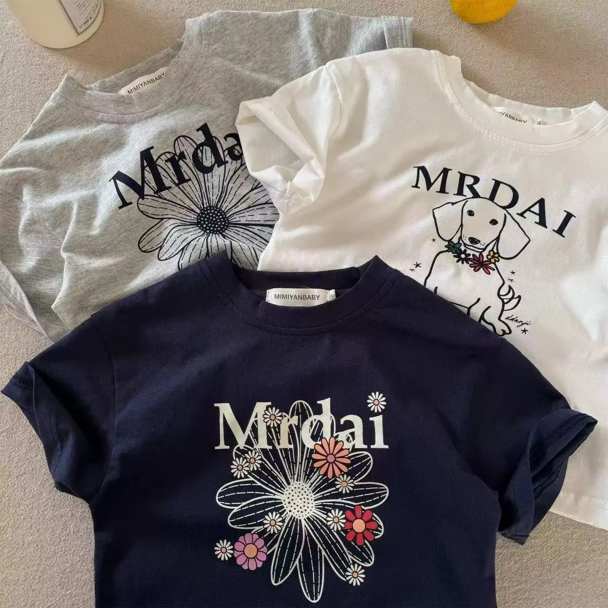 Kids T-Shirt Set Mirdai Floral Print Cotton Summer — feature 2