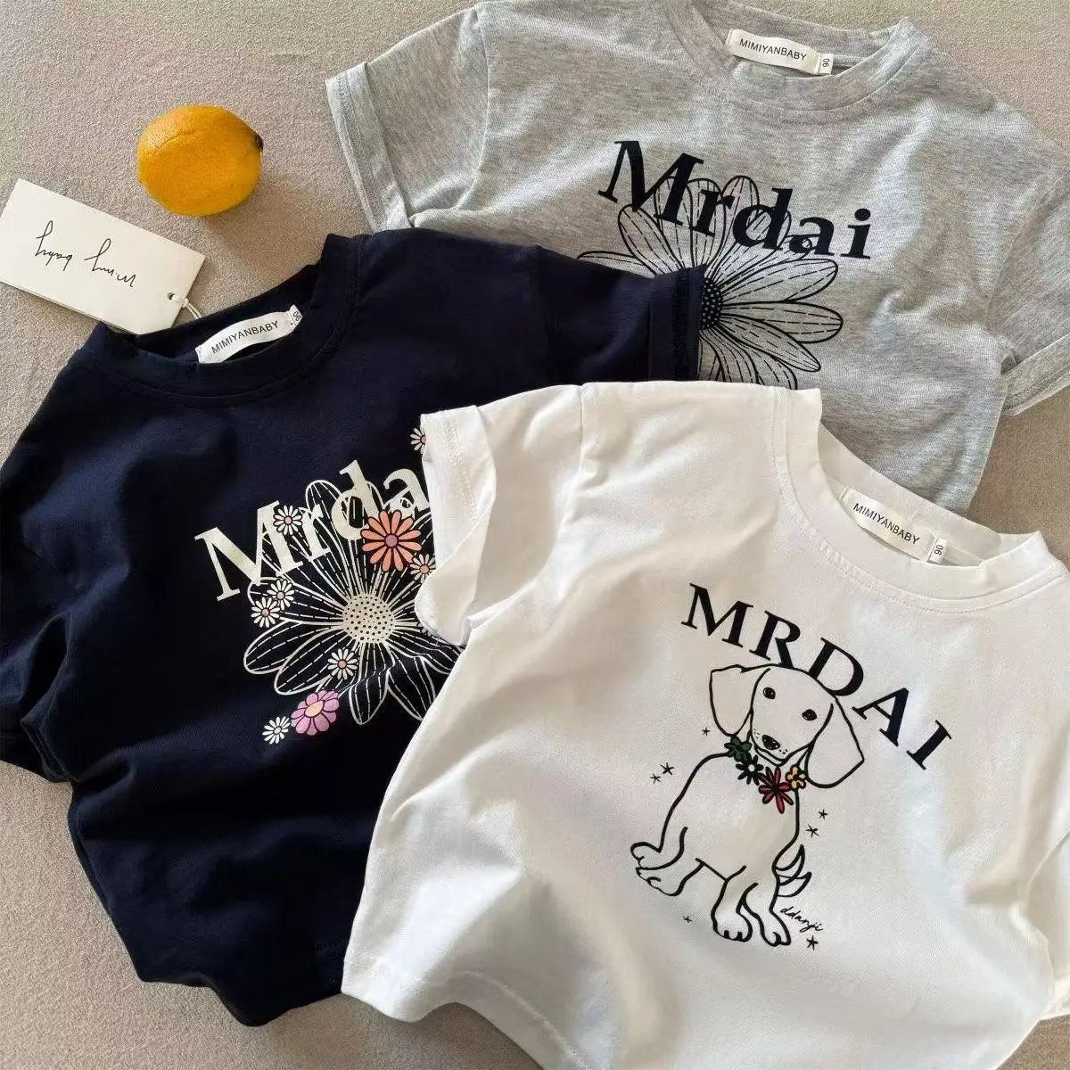 Kids T-Shirt Set Mirdai Floral Print Cotton Summer — feature 3