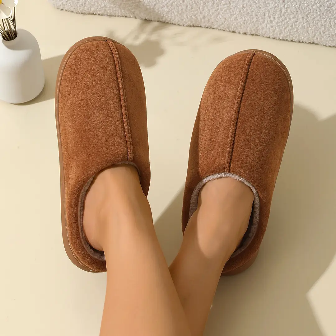 Men's Autumn and Winter 2025 New Indoor Home Thick-Soled Plush Slippers for Women in Winter - Image 6