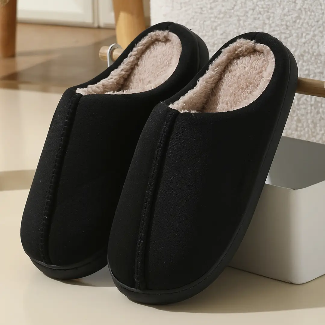 Men's Autumn and Winter 2025 New Indoor Home Thick-Soled Plush Slippers for Women in Winter — feature 2