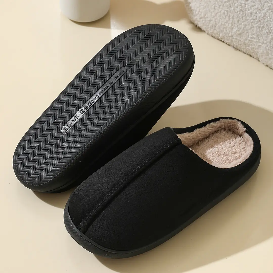 Men's Autumn and Winter 2025 New Indoor Home Thick-Soled Plush Slippers for Women in Winter — feature 4