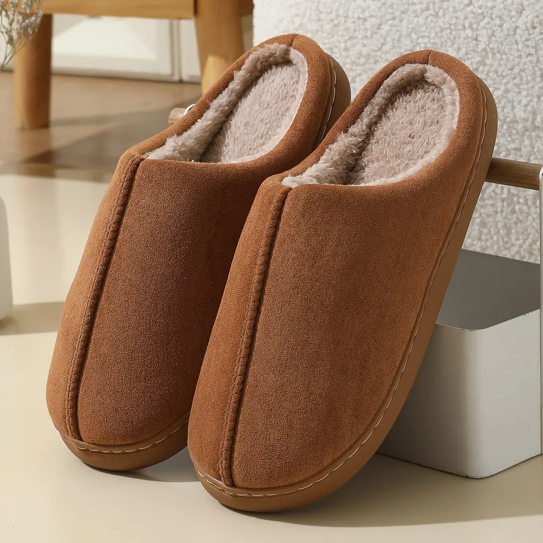 Men's Autumn and Winter 2025 New Indoor Home Thick-Soled Plush Slippers for Women in Winter — feature 7