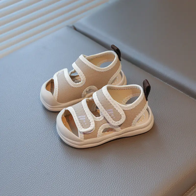 Boys Sandals 2025 Summer Beige Anti-Slip