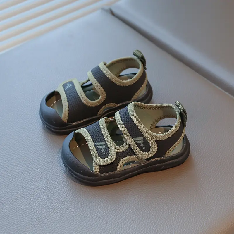 Boys Sandals 2025 Summer Beige Anti-Slip