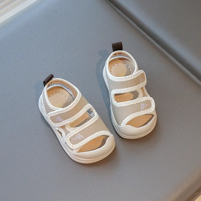 Boys Sandals 2025 Summer Beige Anti-Slip