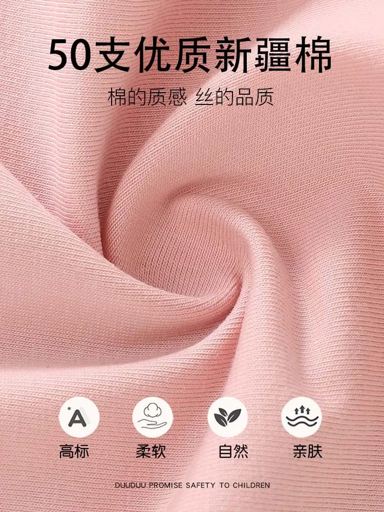 Duuduu Pink Apple Graphic Baby T-Shirt Set - Image 8
