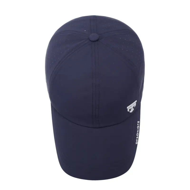 Men's Grey Letter Brim Baseball Cap Extended Bristle - Image 9