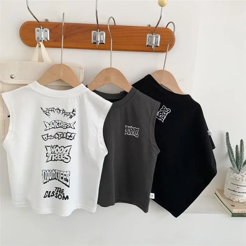 New Boys Letter Sleeveless Vest Summer Outfit — feature 10