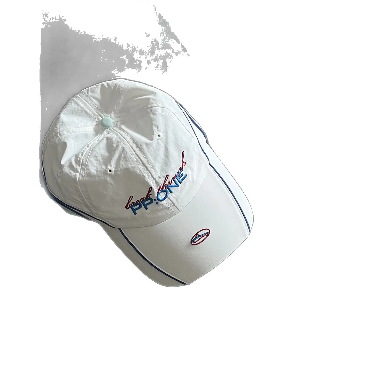 Women Baseball Cap Maroon White Contrast Embroidered - Image 7