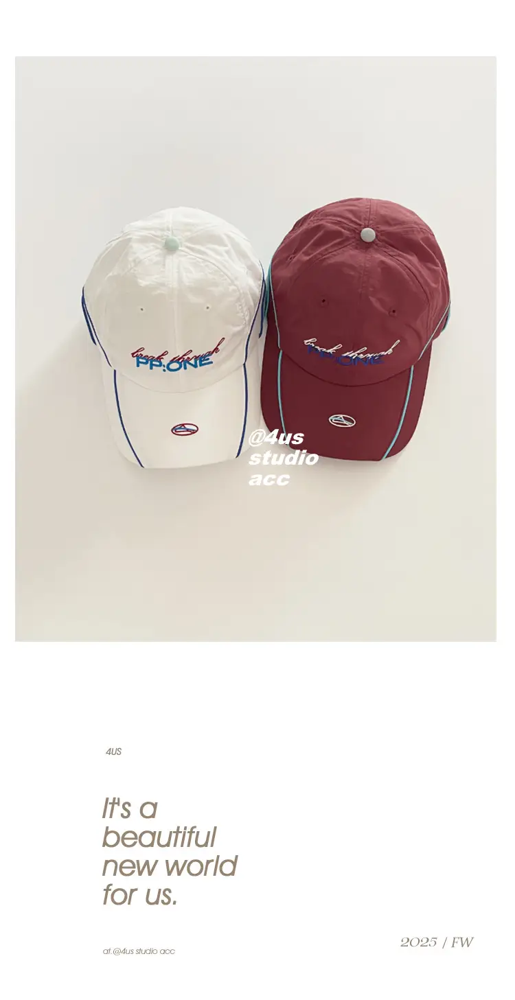 Women Baseball Cap Maroon White Contrast Embroidered — feature 6