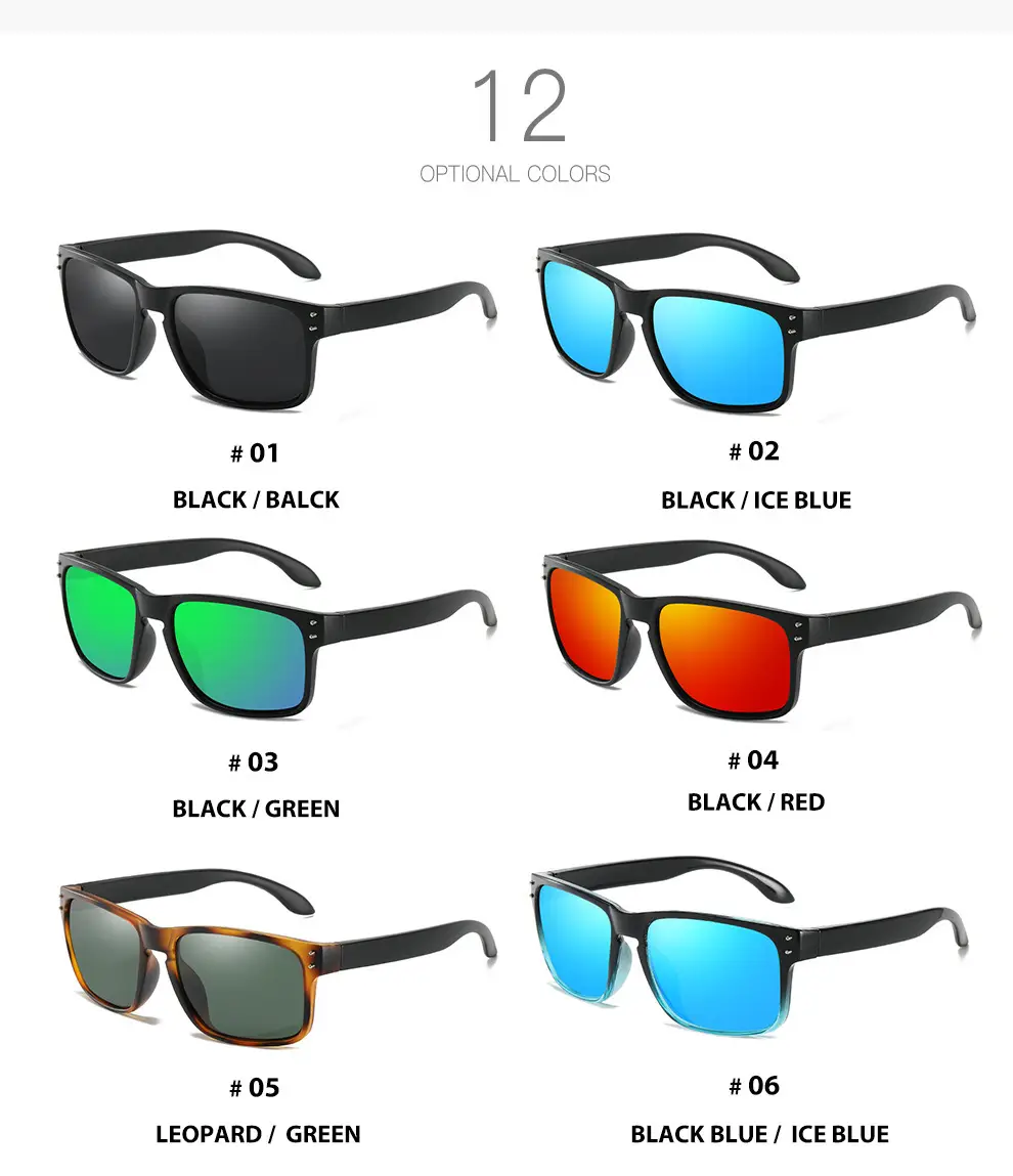 Polarized Sunglasses Brown Frame Green Lens Unisex Outdoor Sports β feature 11