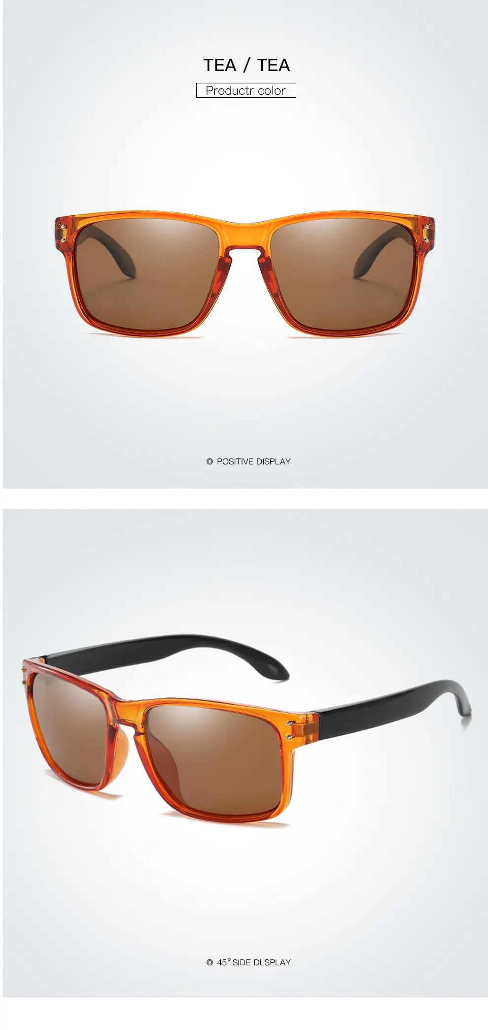 Polarized Sunglasses Brown Frame Green Lens Unisex Outdoor Sports β feature 13