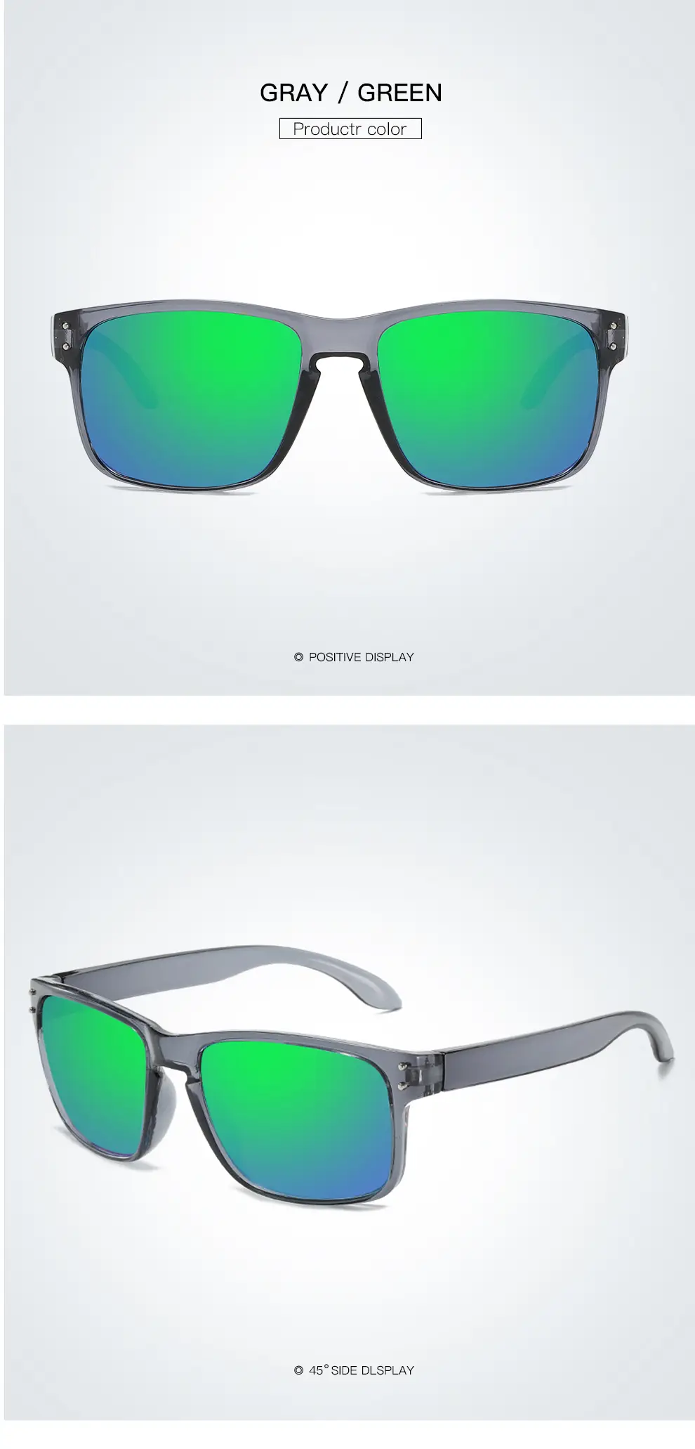 Polarized Sunglasses Brown Frame Green Lens Unisex Outdoor Sports β feature 17