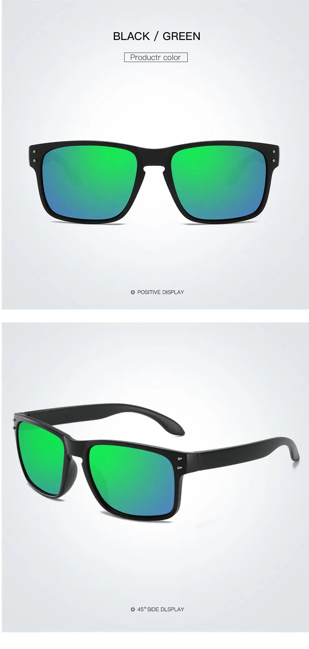 Polarized Sunglasses Brown Frame Green Lens Unisex Outdoor Sports β feature 18