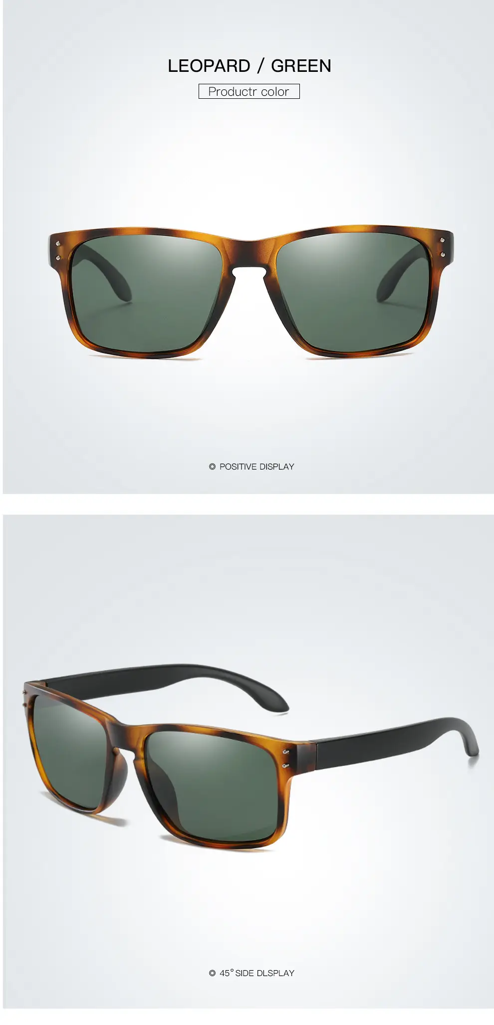 Polarized Sunglasses Brown Frame Green Lens Unisex Outdoor Sports β feature 20